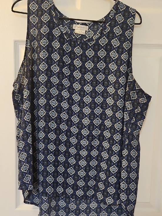 Van Heusen Tops - Van Heusen Navy and White Printed Sleeveless Camisole